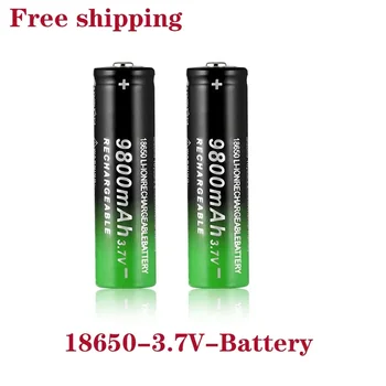 100% Nový 18650 3,7 V 9800mAh Nabíjateľná Batéria Pre Baterku Pochodeň svetlomet Li-ion Nabíjateľnú Batériu, drop shipping