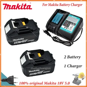 100% Originál Makita 5.0 Ah 18V Li-ion Batériu, Nabíjačku DC18RF BL1840 BL1830 BL1430 BL1440 DC18RC Nabíjanie Nástroja S USB Portom
