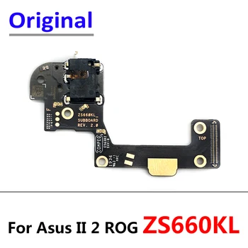 100% Originálne Mikrofón Flex kábel Slúchadlá Jack pre Slúchadlá Audio-flex Pre Asus II 2 ROG ZS660KL