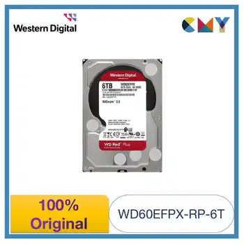 100% Originálne Western Digital WD Red Plus 6TB 3.5 HDD NAS Interný Pevný Disk SATA 7200 ot / min WD60EFPX
