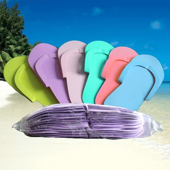 12 Párov Flip Flops Papuče Pedikúra Nôh Spa Sandalias Para Multicolor Jednorazové Pedikúra Slipppers