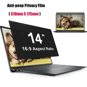 14 Palce ochrany Osobných údajov na Obrazovku na 16:9 Notebook Notebook PC Počítač Anti-spy Filter Nepremokavé 310*175 Matný Film Anti-peep