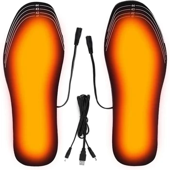 1Pair USB Kúrenie Stielka Topánky Kvality Zime Teplé Vložky pre Nohy Mužov, Ženy, Elektricky vyhrievané Obuvi Jediný Non Slip Obuvi Podložky