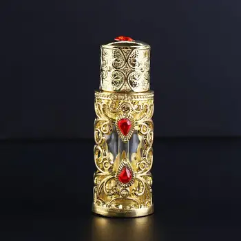 1PC 3mL Arabskom Štýle Antiqued Kovové Arabskom Štýle Esenciálny Olej Fľaše Parfum Fľaše Zliatiny s Kvapkadlom