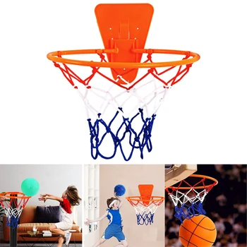 1Pc Krytý basketbalová obruč bez vŕtanie, montáž na stenu, nastaviteľné jednoduché basketbalová obruč Príslušenstvo