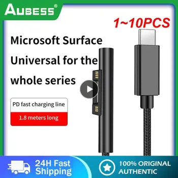 1~10PCS 180 CM Nabíjací Adaptér USB Typu C PD Rýchle Nabíjanie Kábel Napájací zdroj Pre Microsoft Surface 7/6/5/4/3 Knihy/Kniha 2