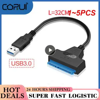 1~5 KS USB 3.0 kábel Adaptéra Počítača Káble Konektory Usb 2.0 A Sata Kábel Až 6 gb / S, Podpora Externé SSD Pevný Disk 22 Pin