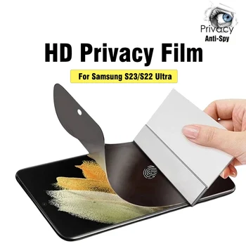 2 ks HD Súkromia, Anti-Spy Fólia Pre Samsung Galaxy S23 Ultra Screen Protector Pre SAM S22 Ultra Mäkký Ochranný Film Nie Sklo