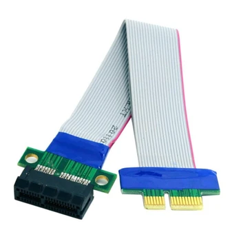 2 ks PCI-E Express 1X 1X Stúpačky Karty Flexibilné Ploché slot karty PCI Express 1 1X Adaptér PCI-E Extender Kábel