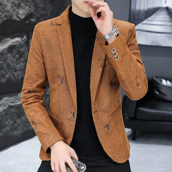 2023 Kvalitnú Módu na Jeseň Nové Dlhý Rukáv Malé Vyhovovali Muž kórejská Verzia Pekný Teenage Fashion Všetky Trend Kabát