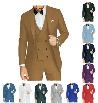 2023 Pánske Obleky 3 Ks Conjuntos De Sako Coustime Homme Luxe Obleky pre Mužov, Svadobné Obleky pre Mužov