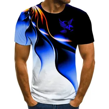 2024 Nové Panovačný Eagle 3D Vytlačené pánske Letné Rýchle Sušenie Ulice, Hip-hop Pekný T-shirt Príležitostné Športové Krátke Rukávy