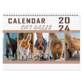2024 nástenný Kalendár Psa Pooping Zábavné Pooches Kalendár Lesklý nástenný Kalendár Darček pre Priateľov, Rodinu, Susedov, Príbuzných, Spolupracovníkov