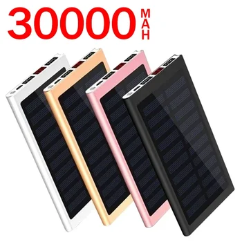 30000 mAh 2USB Slim Solárne Bezdrôtové Nabíjanie Prenosné elektrické Banka pre iPhone LaptopSolar wireless power bank 30000 mAh