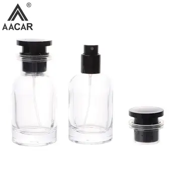 5 ks Cestovné Prenosné 30ML Transparentné Parfum Fľašu Hrubé Sklo Spreji Námestie Prázdne Kozmetické Kontajner na Skladovanie Vody Box