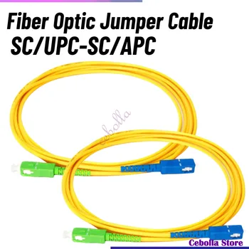 50pcs/veľa Jumper SC UPC na SC APC Single-mode optického vlákna Optické patch kábel 2.0 mm PVC G657A SM FTTH Optický Kábel 1m 2m 3m 5m