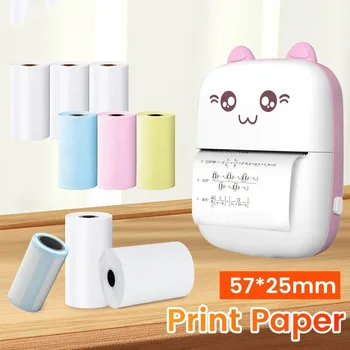 57*25 mm papier do tlačiarne lepidlo tepelný papier HD farebný štítok papier pre prenosný mini pocket photo tepelnej tlačiarne príslušenstvo