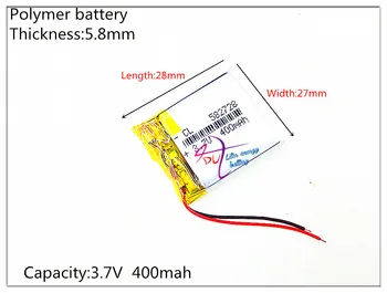 582728 3,7 V 400mAh Nabíjateľná li-Polymer Li-ion Batéria Pre Q50 G700S K92 G36 Y3 Detí smart hodinky mp3 582828 602828