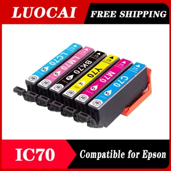 6PK IC6CL70 IC70 Atramentové Kazety Kompatibilné pre EPSON EP-306 EP-706A EP-775A EP-775AW EP-776A EP-805A EP-805AR EP-805AW EP-806AB