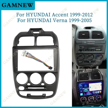 9 Palcový Auto Rám Fascia Adaptér Pre Android Rádio Dash Montáž Panel Auta Hyundai Akcent Verna 1999-2005
