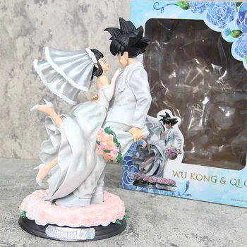 Anime Dragon Ball GK Goku Kiki Manželstva Akčné Scény Obrázok Socha Ornament Zberateľskú Model Valentína Darček Pre Dievčatá