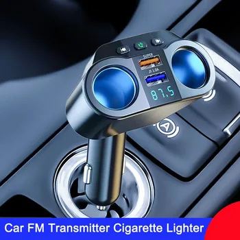 Auto Handsfree Bluetooth, FM 12V LED Displej Duálny USB Nabíjačka do Auta Auto Cigaretový Zapaľovač Podporu U Diskov Prehrávanie Hudby