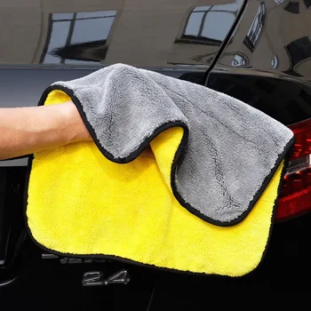 auto uteráky pribrala absorpčné auto dodávky obojstranné vysokou hustotou, čistenie veľké obojstranné žlté a sivé auto uteráky