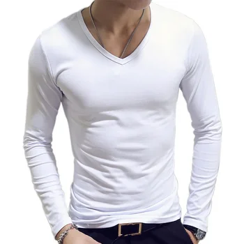 B1502 Jodimitty 1Pc Móde Hot Koop Klassieke Lange Mouwen T-shirt Voor Mannen Fitness, T Košele Slim Fit Košele Dizajnér