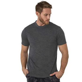 B3635 Jemný Merino Vlny T shirt pánske založiť Vrstvu Tričko Odvod Priedušný rýchloschnúci Anti-Zápach, Žiadne svrbenie USA Veľkosť