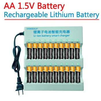 Batéria AA 1,5 v Li-ion batérie typu AA Nabíjateľné Batérie 9900mWh AA Lítium-iónové Batérie pre diaľkové ovládanie myši malý ventilátor Elektrická hračka