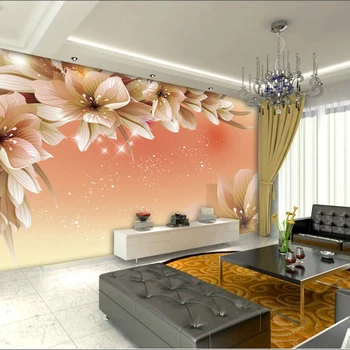 beibehang troch - dimenzionální nástenné maľby, 3d TV pozadí steny látkové tapety kvety a vtáky, kvety magnólie veľké nástenné maľby