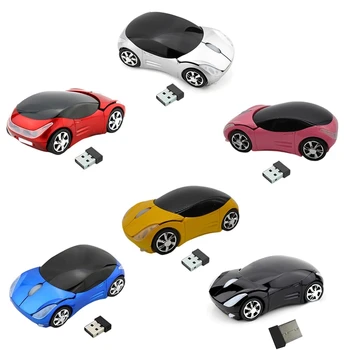 Bezdrôtová Herná Myš s USB Prijímač Farebné Auto Tvarované pre Notebook