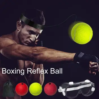 Boxerské Reflex Loptu Nastaviť Nositeľné Rýchlostný Tréning Dierovanie Loptu Nastaviť S Elastické Hlavový Most Reakcie Tréner Zlepšiť Reakcie