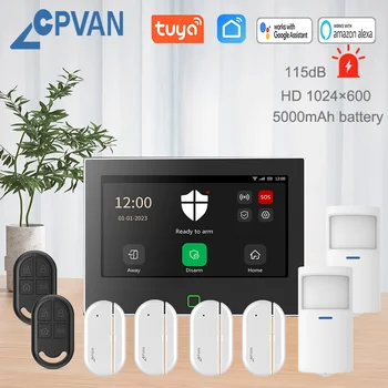 CPVAN Smart Home Alarm Systém Wireless WiFi 4G Domu zlodej Security Protection Alarm Kit Podporu Tuya Inteligentný Život APP control