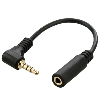 CY CY Audio Kábel Jack Extender Audio Konektor 3,5 mm 4 póly Audio Stereo Samec Samica Predlžovací Kábel 10 cm Čierna
