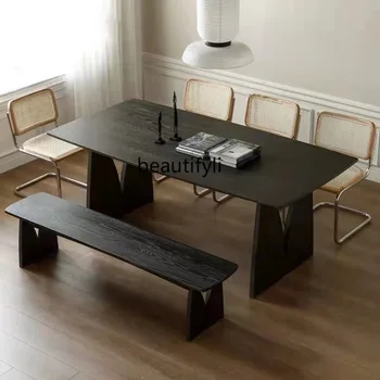 Denník Stôl Tvorivé Masívneho Dreva Konferenčný Stôl Čierny Veľký Rada Stôl Čaj, Takže Stôl Jednoduchý Moderný Workbench