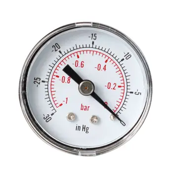 Dial Typ Vákuového tlakomer Späť Mount Spojenie 1/8 BSPT Vákuové Rozchod 0/30