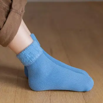 Dieťa Ponožiek 1 Pár Trendy netesné bezprašnou Zimné Plus Bavlnená Zmes Poschodí Ponožky pre Vonkajšie