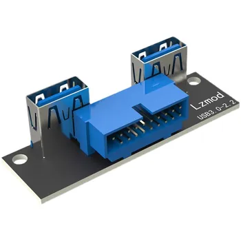 DIY PC Desktop Predné Dual Port USB3.0 Modul Infinity USB 19p Rozhranie vysokorýchlostné A Stabilný