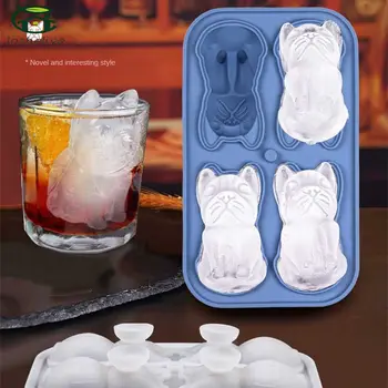 Dlhodobej Spotreby Pre Domácnosť Silikónové Formy Ľadu Ice Tray Formy Cartoon Prenosné Francúzsky Buldog Ľad, Zásobník Drinkware Príslušenstvo Ice Cream Zásobník