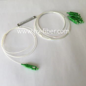 Doprava zadarmo, 1x4 Optických PLC Splitter s SC/APC Zelený Konektor,G657A1 0,9 mm Dĺžka Kábla 1m 10pcs