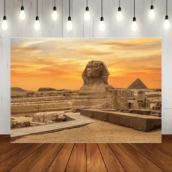 Egypt Púšti Egyptskej Sfingy Pyramídy Starovekého Egypta Scéna, Fotografia V Pozadí Cestovné Party Dekorácie, Rekvizity Cestovanie