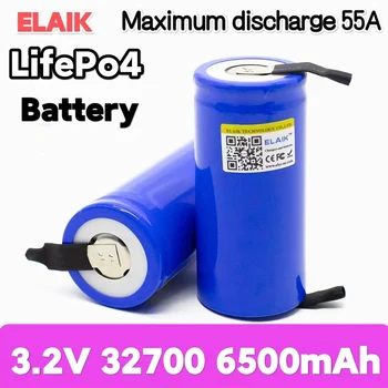 ELAIK 2 KS 3.2 V 32700 6500mAh LiFePO4 batérie 35A kontinuálne vypúšťanie maximálne 55A high-výkon batérie+DIY nikel doska