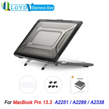 ENKAY 3 v 1 Držiak Ochranné puzdro Hard Shell Pre MacBook Pro 13.3 A2251 A2289 A2338 +TPU Klávesnice Film +Anti-prach Zástrčky