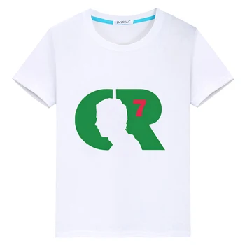 Futbalový fanúšik CR7 vytlačené na 100%Bavlna Krátky Kawaii T-shirt Bežné Topy chlapec pride tričko anime Tees y2k jeden kus deti oblečenie dievča