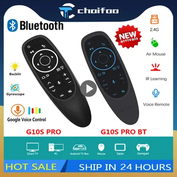 G10S PRO Bluetooth 2.4 G Air Bezdrôtové Myši G10S PRO Hlas, Diaľkové Ovládanie, Gyroskop, IČ Vzdelávania G10SPRO BT Pre Android TV Box