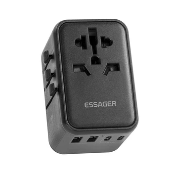 Horúce Essager 65W Gan USB Typu C Desktop Nabíjačka Vhodná Pre Všetky Plug Rýchle Chagers Multi-Port Nabíjačka Pre Global Travel Chagers