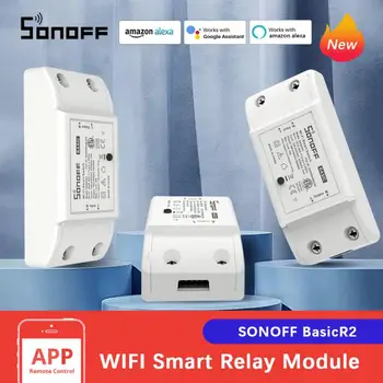 Itead Sonoff Základné R2 Wifi DIY Smart Switch Modul Diaľkové Ovládanie Inteligentných Domov Cez EWeLink APLIKÁCIA Pracovať S Alexa Domovská stránka Google