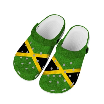 Jamajská Vlajka Domov Dreváky Vlastné Vodné Topánky Pánske Dámske Teenager, Jamajka Obuvi Záhrada Zaniesť Priedušná Pláži Otvor Papuče
