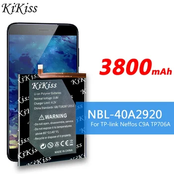KiKiss 3800mAh Batérie pre TP-link Neffos C9A TP706A TP706C NBL-40A2920 NOVÝ Mobilný Telefón Náhradné Batérie